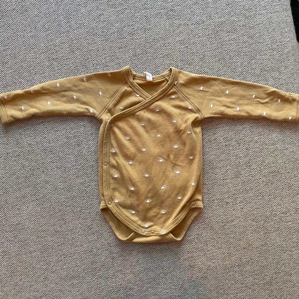 COPY - Quincy Mae Kimono Onesie | Honey, 3-6m